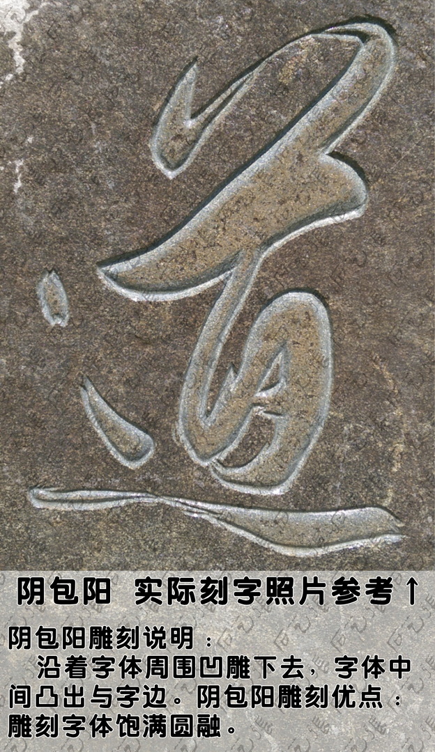 阳刻（阴包阳）